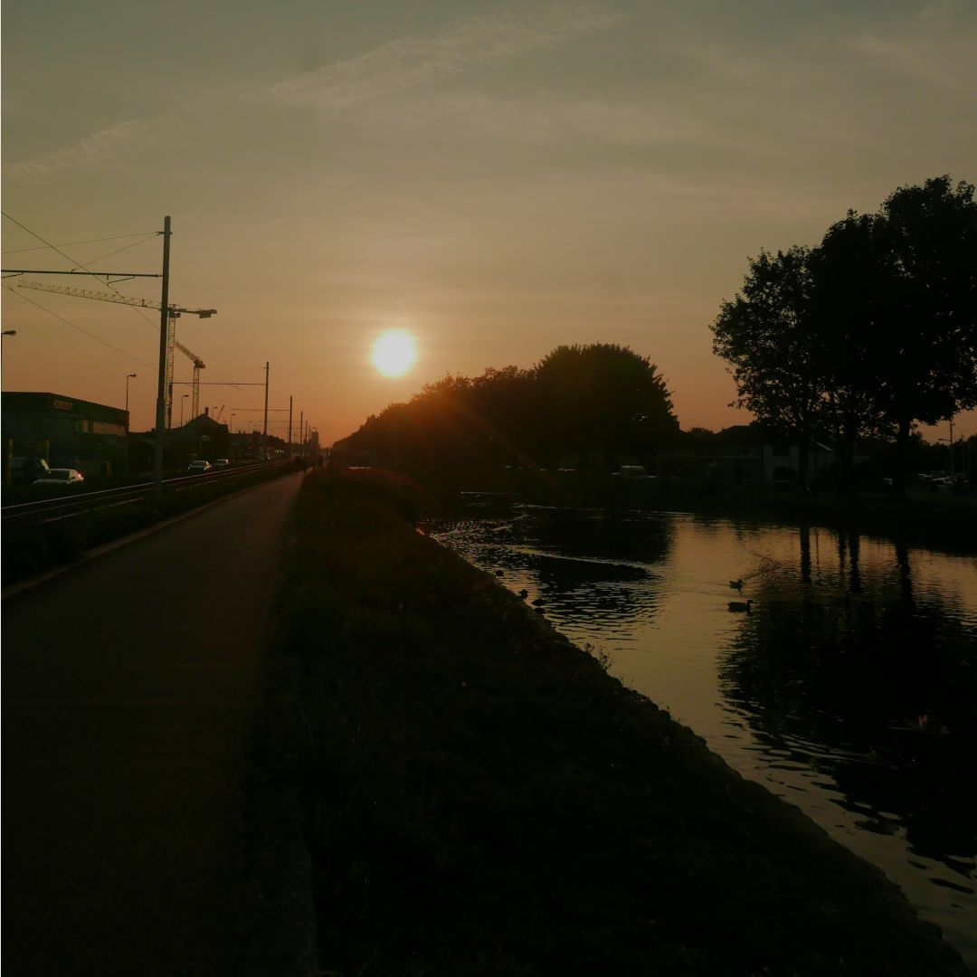 Grand Canal in silhouette