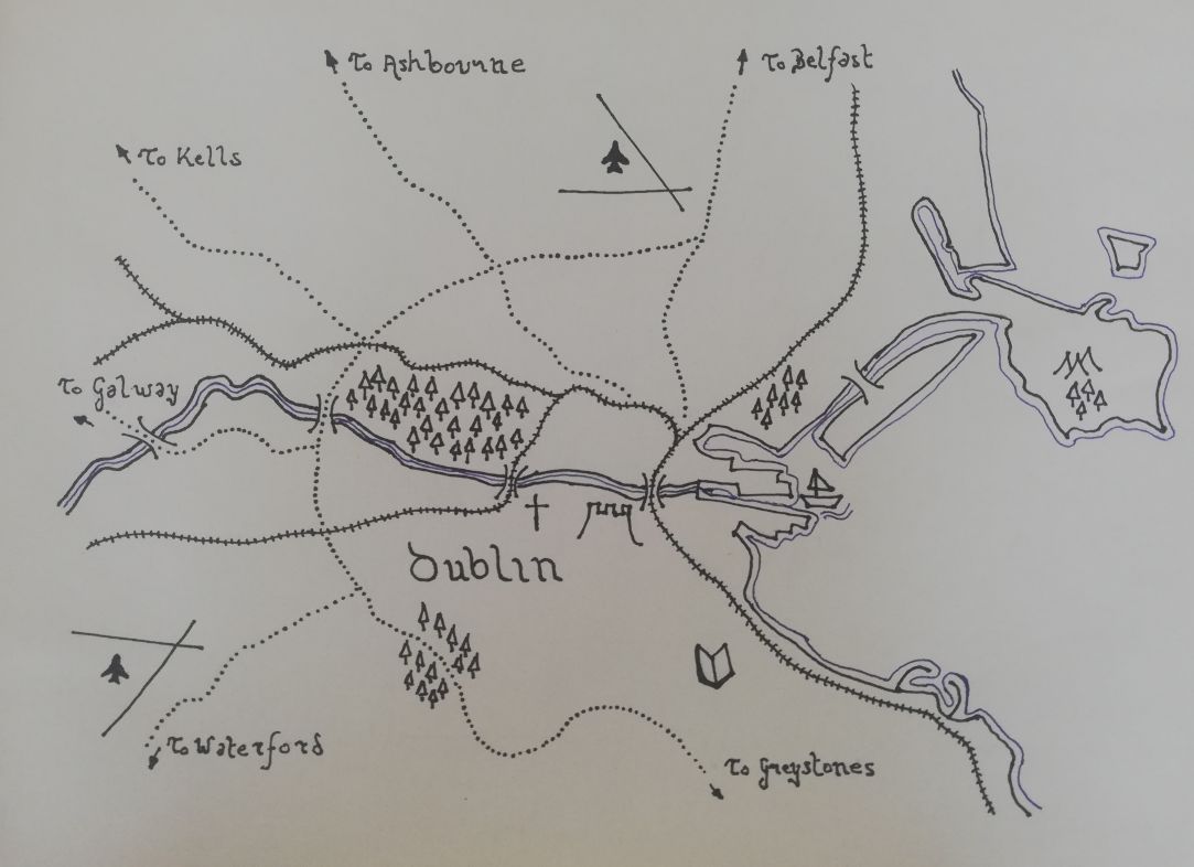 My tolkien style map of Dublin City